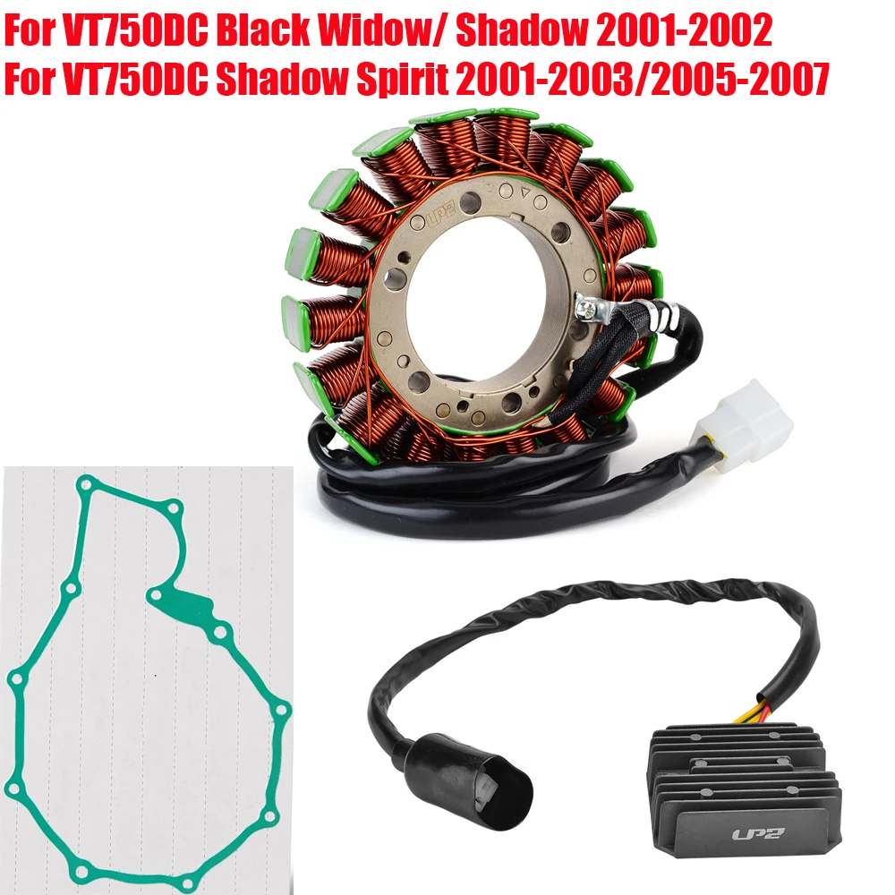 Regulator Rectifier + Stator Coil Gasket For Honda VT750DC Shadow Spirit / VT750 DC Black Widow Shadow VT 750 DC