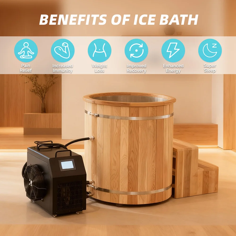 Thermo Wood Cold Plunge Spa Ice Bath Tub Cold Water Tub
