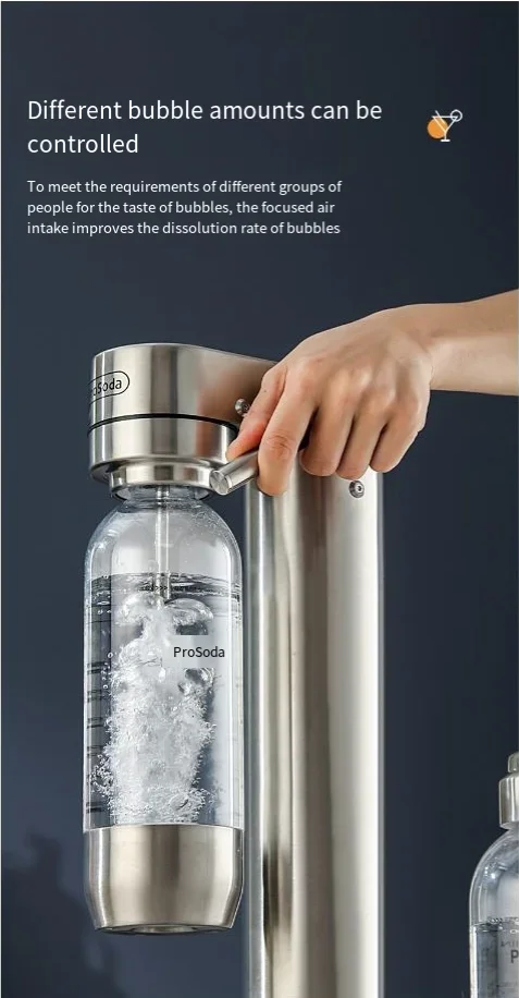 0 Sugar Health Bubble Water Machine Automatic pressure relief multiple safety design stainless steel high-end quality soda maker