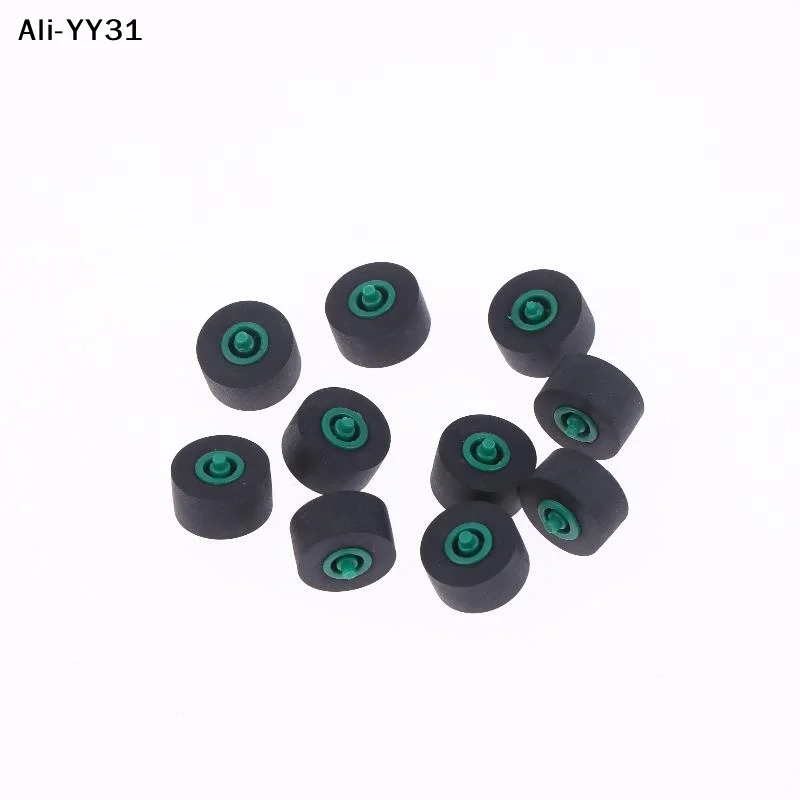 【Wt】10Pcs 10x6x1.5x10mm Cartridge Radio Movement Pinch Roller Wheel W/Shaft For Tape Recorder Cassette Player Audio Accessories