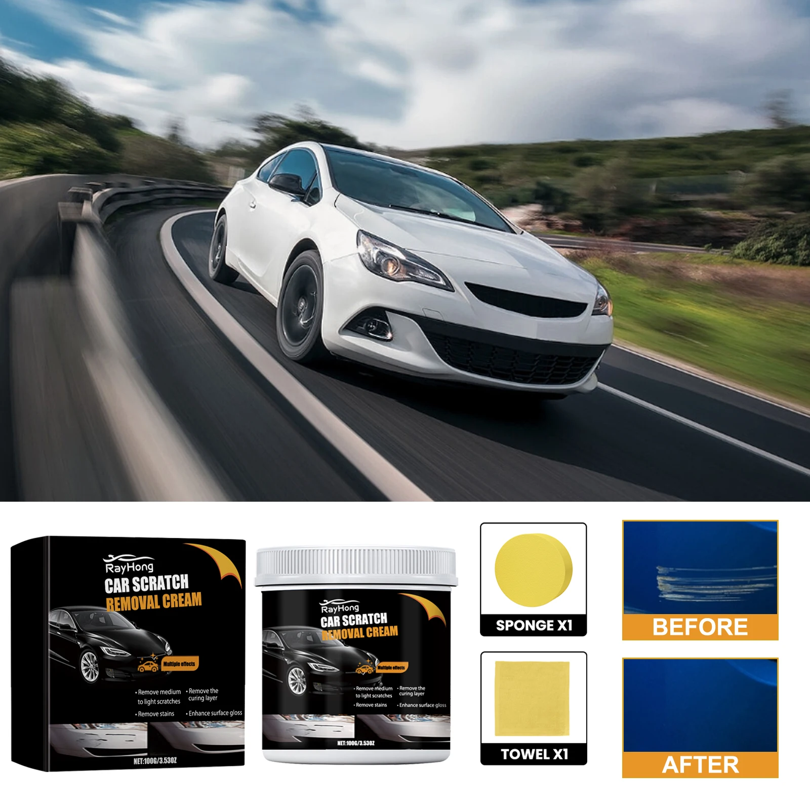 Car Scratch Paste Remove dirt and dust repair paint scratches polishing maintenance refurbishment coating paste