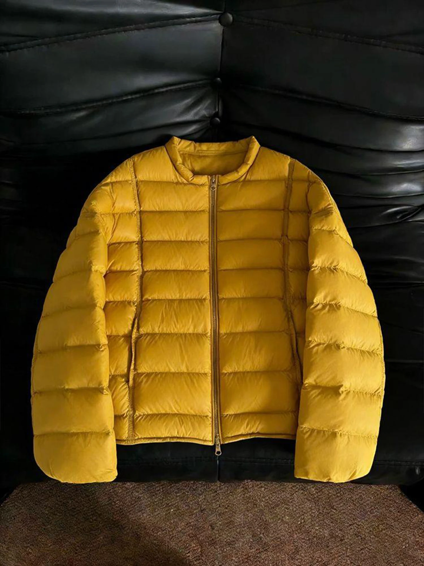 

Korean Sle Lightweight Thiened round Ne ort down Cotton Jaet Women's Autumn Winter New plus Size Warm Loose Outerwear