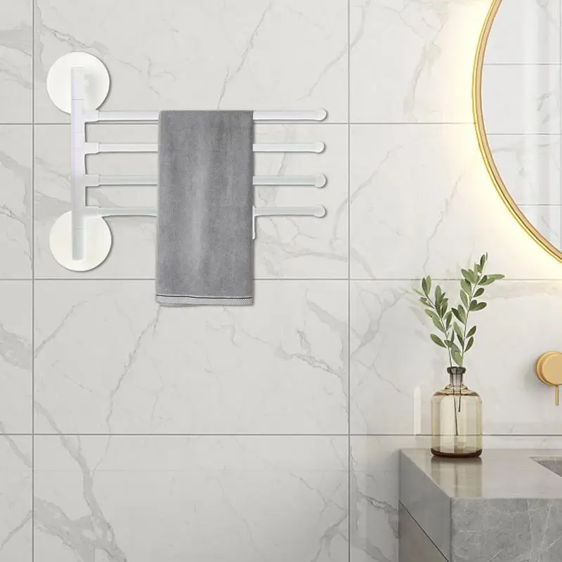 Space Saver Towel Punch-Free Rotating Wall Mounted Towel Rack Kitchen Cabinet Towel Rag Rack Towel Holder Bathroom supplies