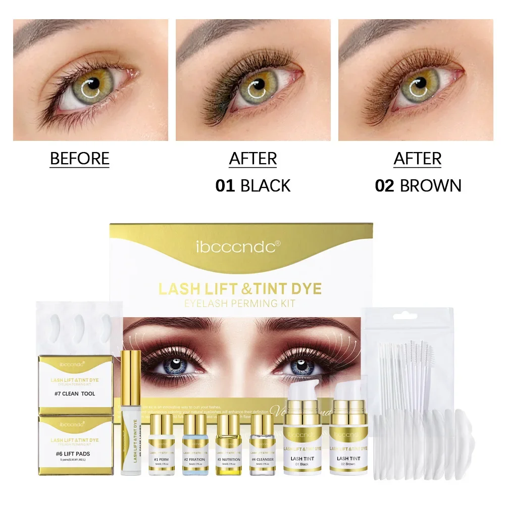 Ibcccndc Eyelash Lifting Set Eye Makeup Kit And Tint Lash Lift Perming Lotion  Curling Dye Tint Combination Kit Eyelash Enhancer