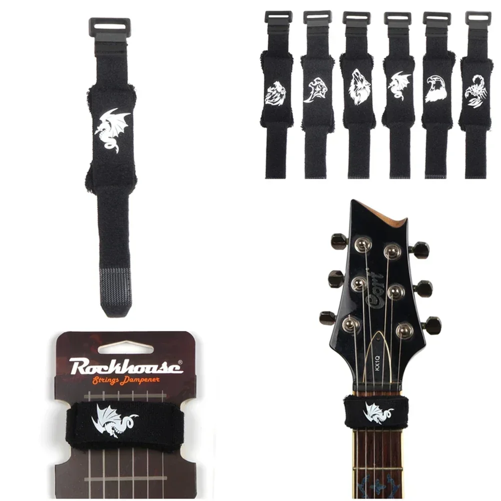 Cordas de traste de guitarra mudo amortecedor de ruído fita de feixe de guitarra fretboard muting amortecedores cordas envoltórios para guitarra acústica baixo ukule