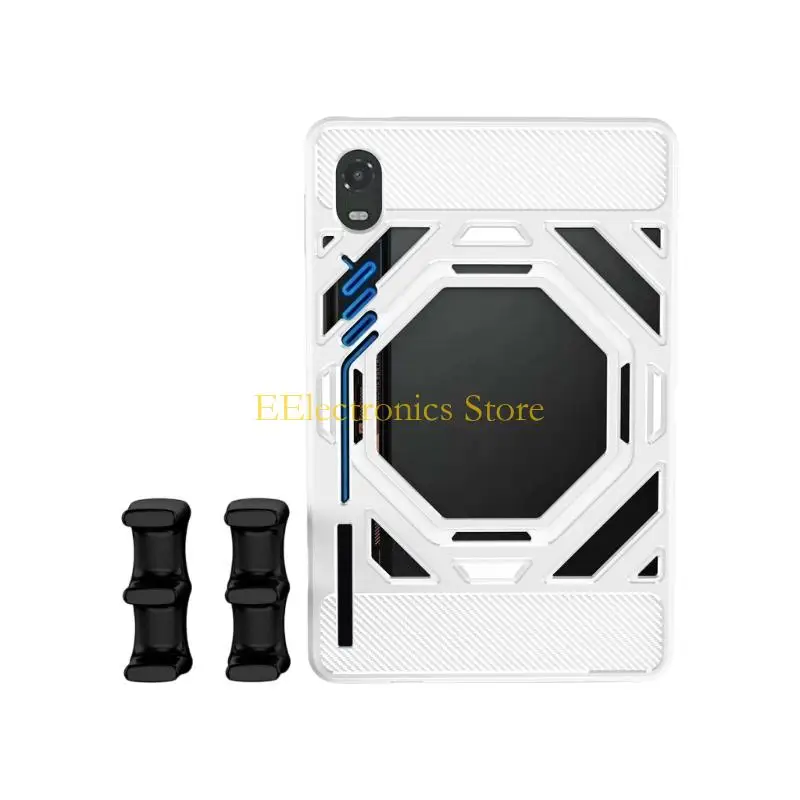 B03C Rear-Cutout Gaming Tablet Cover with Detachable Hand Grips, Corner Guard Frame for Steady Landscape Control Use