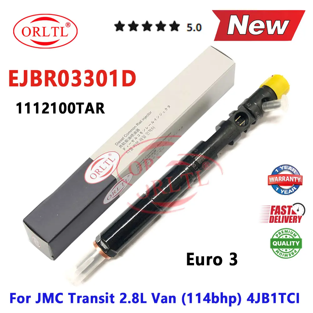 

EJBR03301D 3301D Дизельная форсунка Common Rail EJB R03301D для Delphi JMC Transit 2.8L Van (114bhp) 1112100 ТАР
