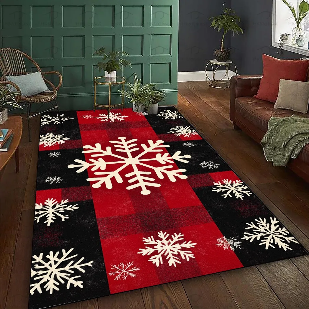 Large Area Carpet Scandi Minimalist Theme Geometric Patchwork Tartan Blocks Ribbon Line Ground Blanket For Apartment Lounge