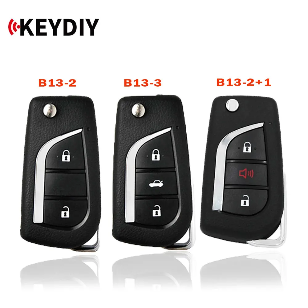 KEYDIY-llave remota de coche KD B13, B13-2/B13-2 + 1/B13, llave inteligente de coche para Toyota Style KD-X2/KD-MAX/KD MINI, 1/3/5/10 Uds.