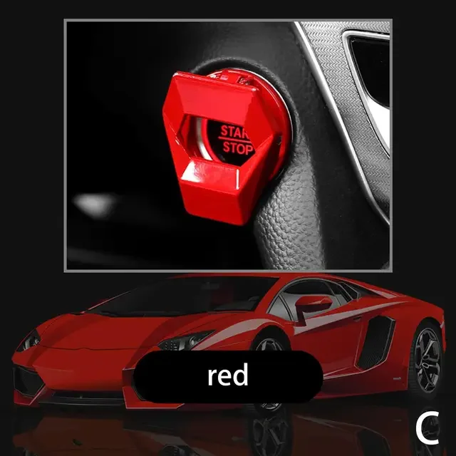 Nieuwe universele automotor start stop schakelaar knop beschermhoes, anti-kras auto-interieur ontwerp auto product accessoires