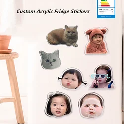 Wholesale Custom Acrylic Refrigerator Sticker Cute Children Pet Star Figures Photos Fridge Magnets Anime Cartoon Keychain