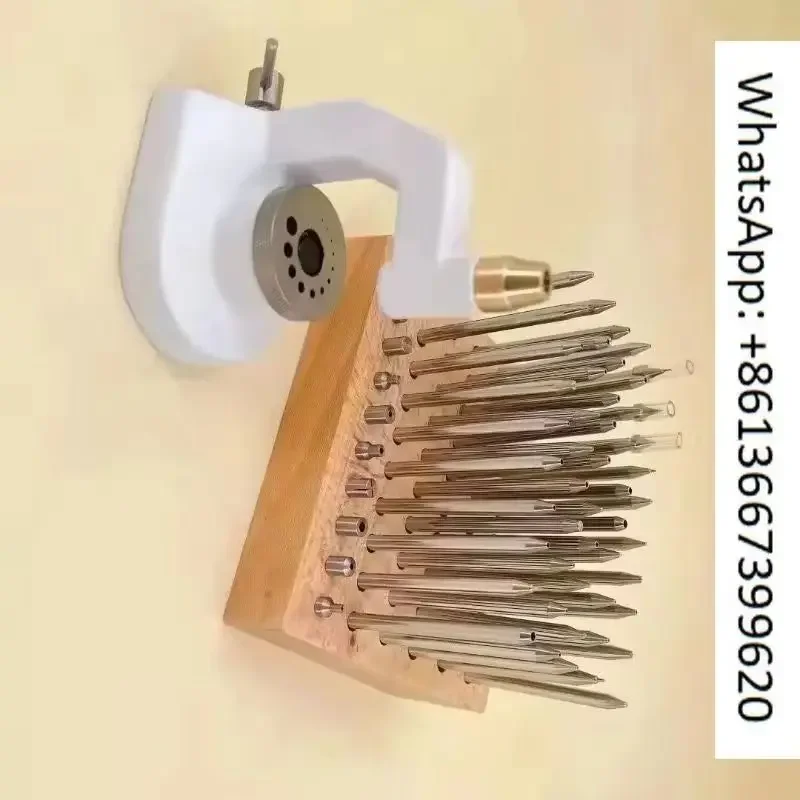 60pcs Watch Repair Punch Set, Stainless Steel Watchmaking Drift and Punch Tools with Wooden Stand