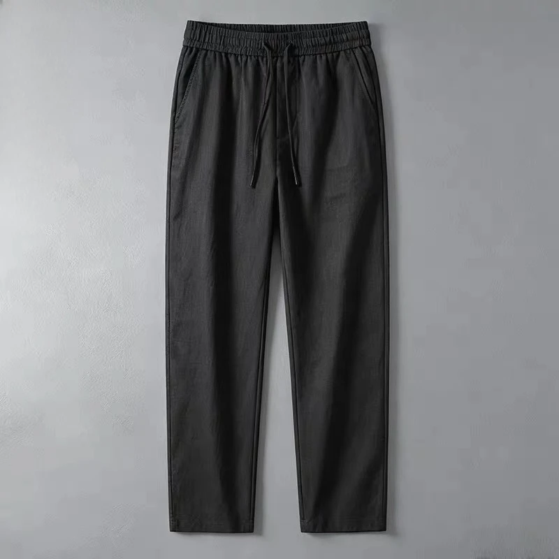 

Spring 2026 New Style Lightweight Linen Cotton Straight Leg Casual Pants Color Large Size Youth Loose Fit Summer Wear