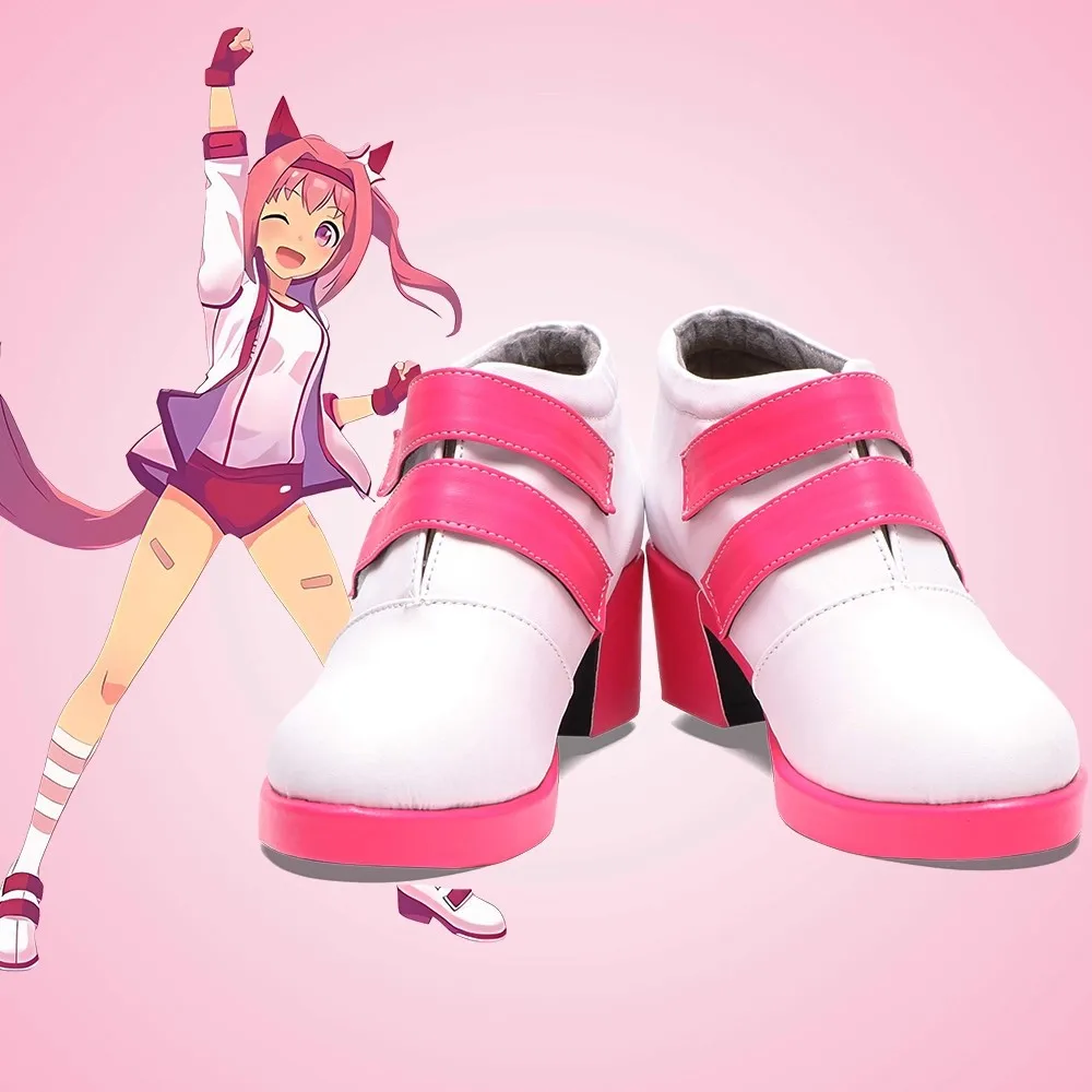 ゲームプリティーダービー春うららコスプレ靴ブーツ春うららハロウィンパーティー用大人女性男性衣装小道具アクセサリー