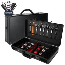 Barber Aluminum Case Professional Hairdressing Toolbox  Large Capacity Travel Suitcase With Combination Lock Cosmetic Box