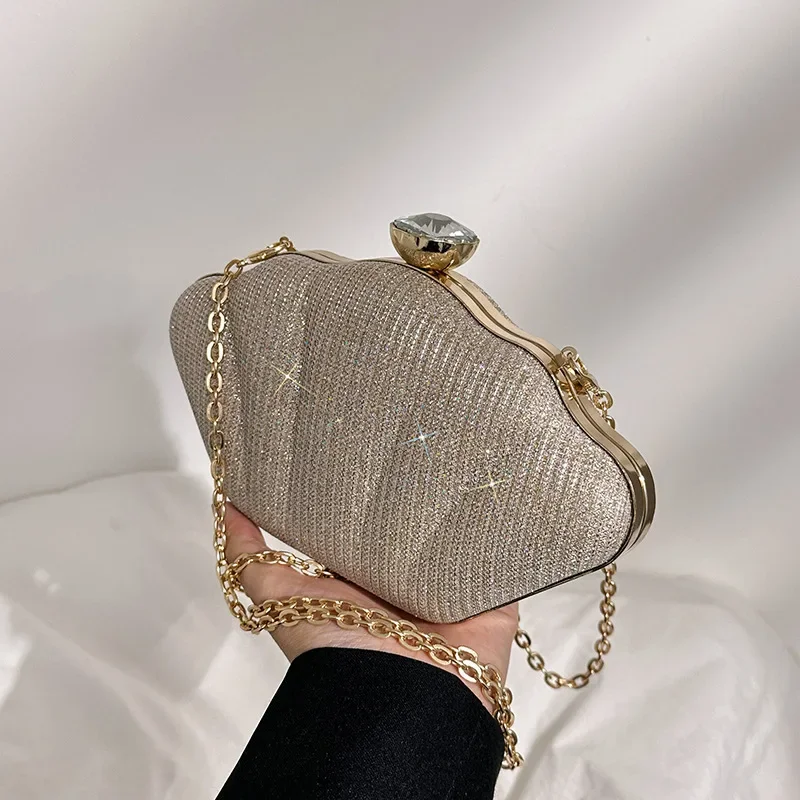 Fashion Shell Shape Lipstick Bag For Women Luxury Designer Evening Bag High Quality Shoulder Bags Cute Purses Crossbody Bag 2023