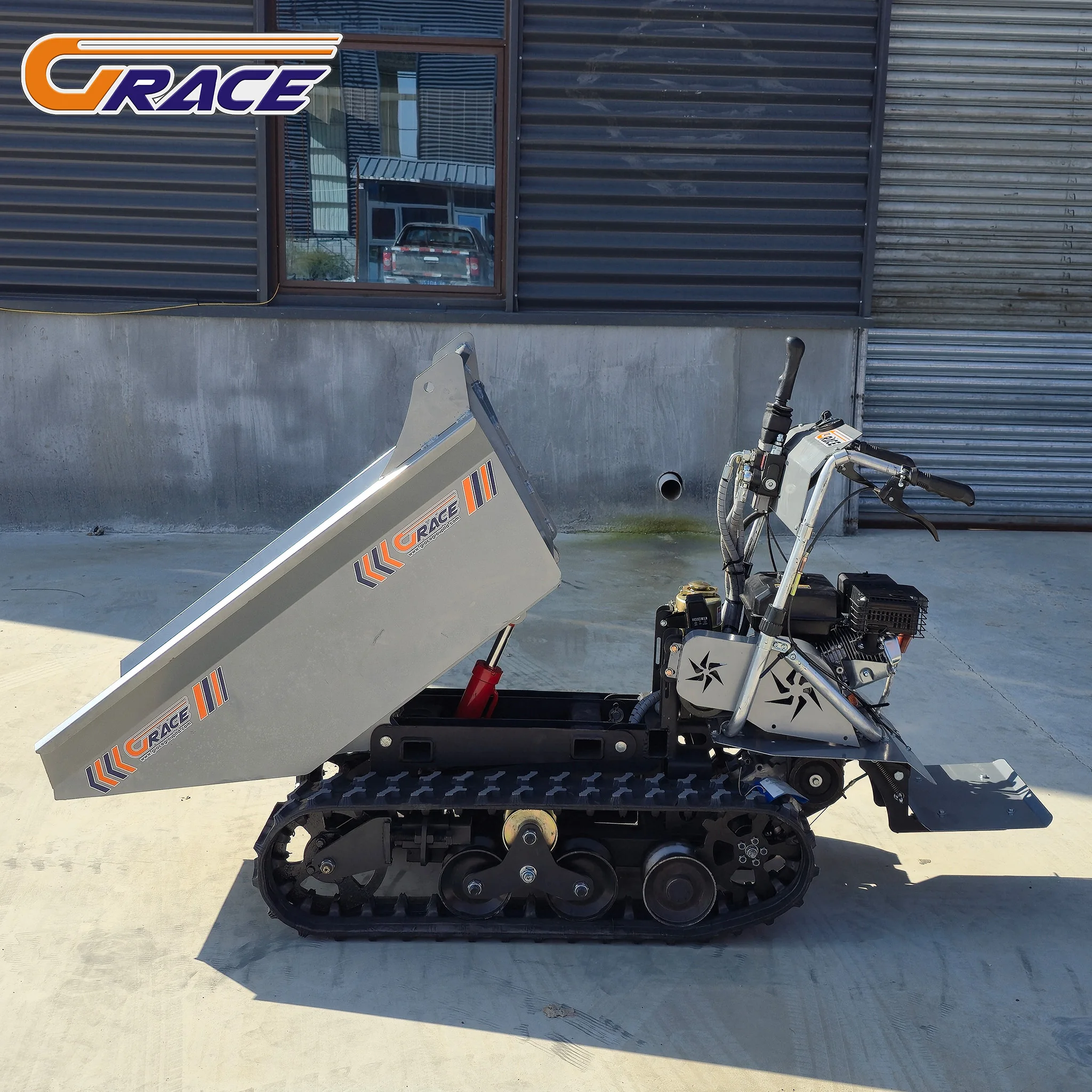 Truk Dumper Mini Berkualitas Tinggi 500 800 1000kg Hidrolik untuk Kebun, Mini Dumpers, Agen Pemasok, Self-Loading Micro Tracke