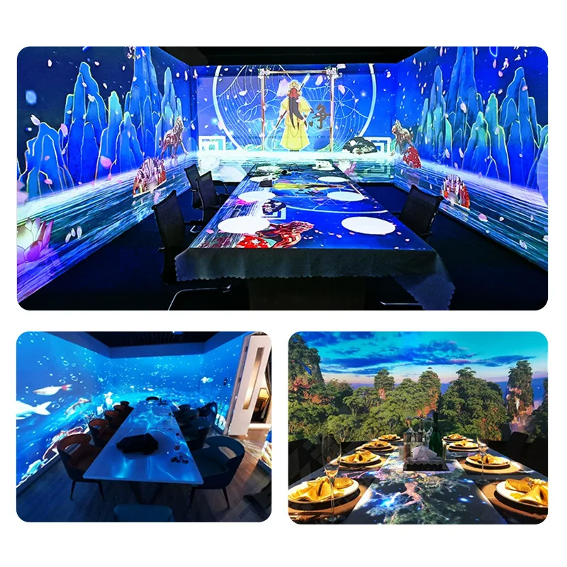 Holographic projection restaurant, banquet hall indoor interactive projection equipment