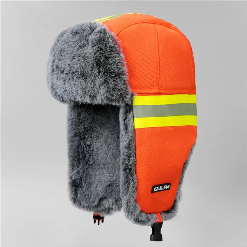 Winter Thickened and Fleece-Lined Ear Protection Hat, Outdoor Cycling Windproof, Rainproof and Snowproof Cotton Hat