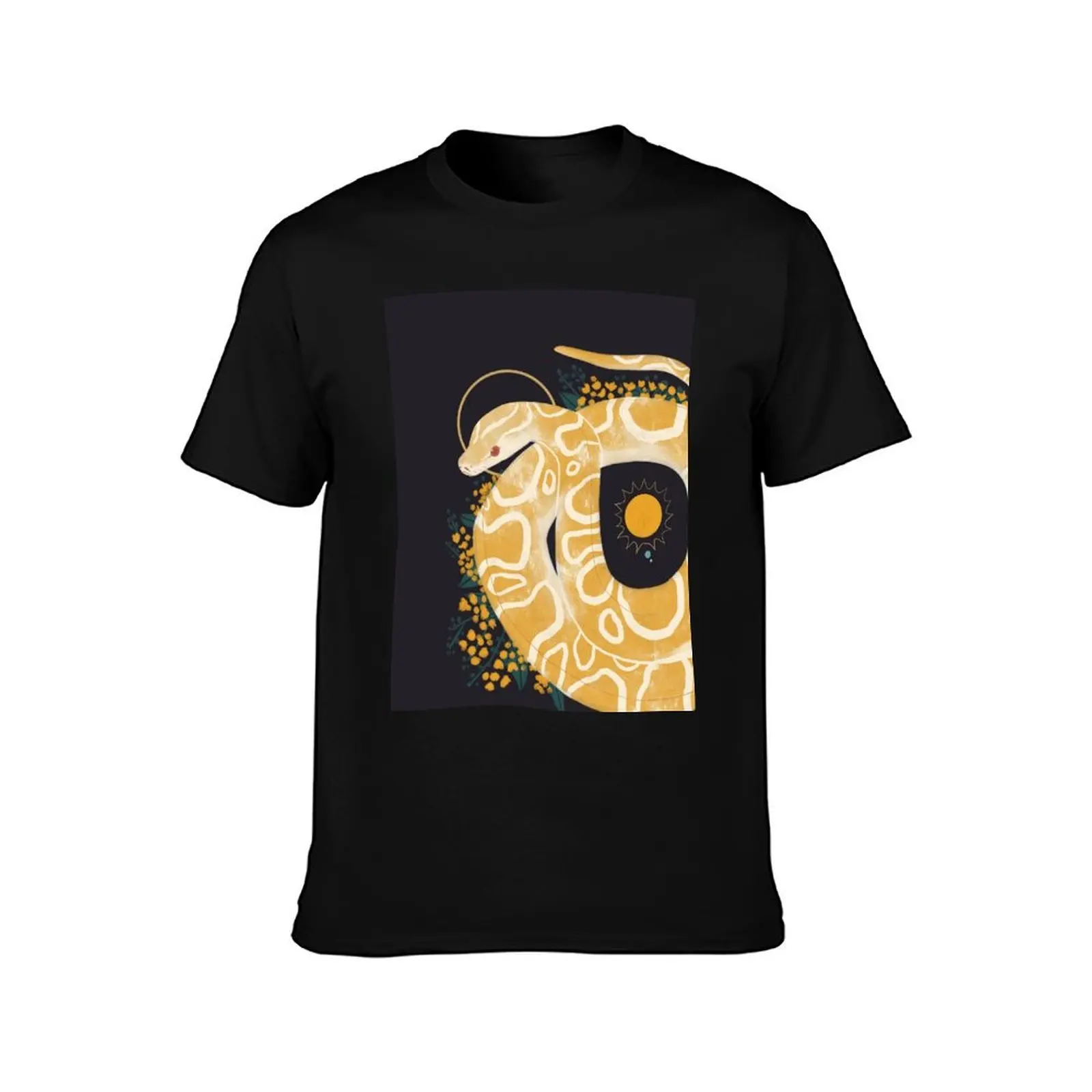 Familiar - Burmese Python T-Shirt All Match Basic Short Sleeve Top T-Shirt