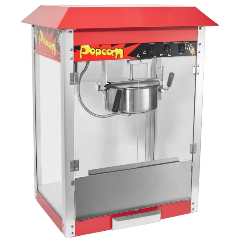 Electric Automatic Popcorn Makers 8oz Commercial Popcorn Machine