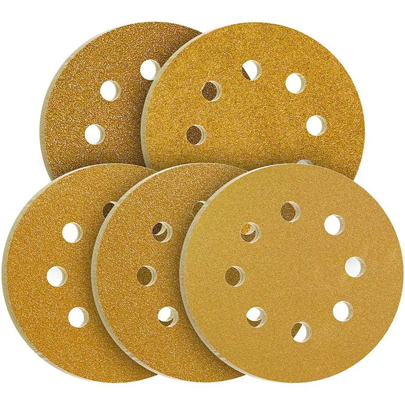 125Mm Aluminum Oxide Sanding Discs 40/60/80/120/240 Assorted Grits Sandpaper For Random Orbital Sander, 100-Pack