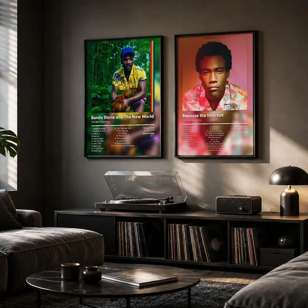 C-Childish Gambino Music Album Painting Calligraphy Canvas Poster Hallway Bedroom Living Room Home Bar Decoration Interior Wall