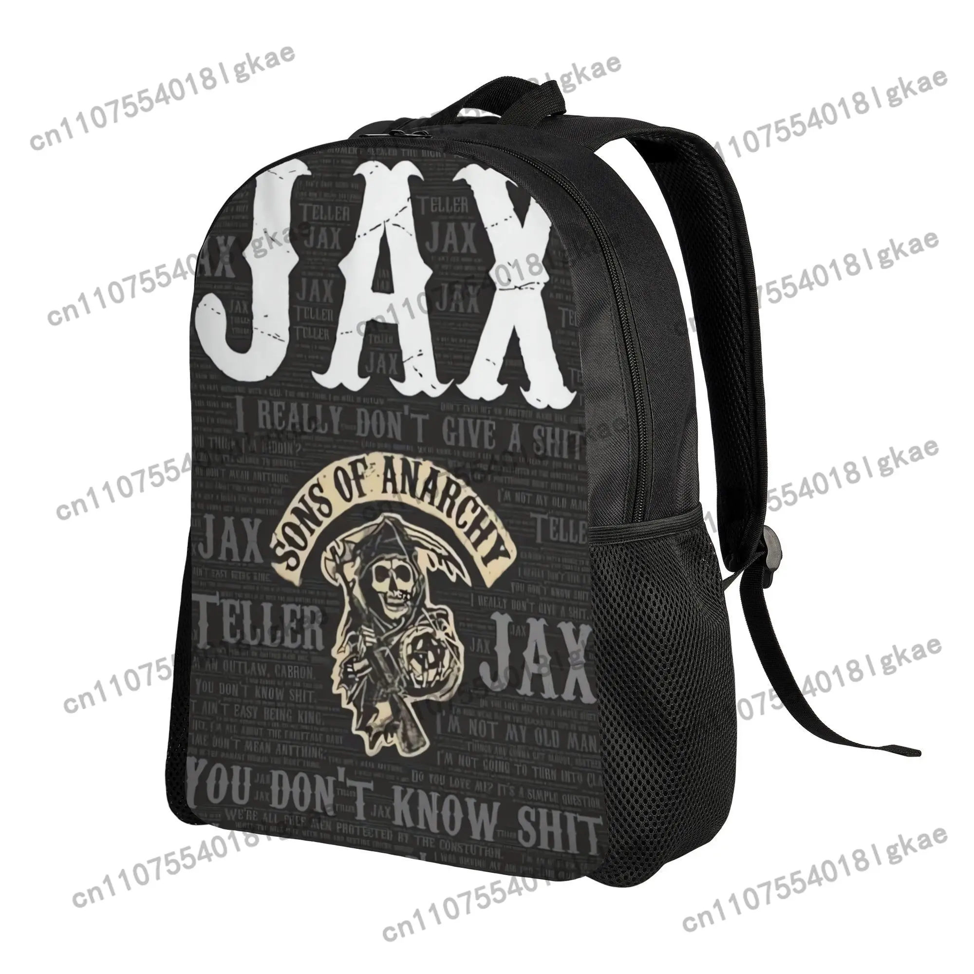 Sons of Anarchy TV Show Logo Backpack for - Iconic Design with Jax Teller & Sons of Anarchy Text, Lightweight for College, Casua