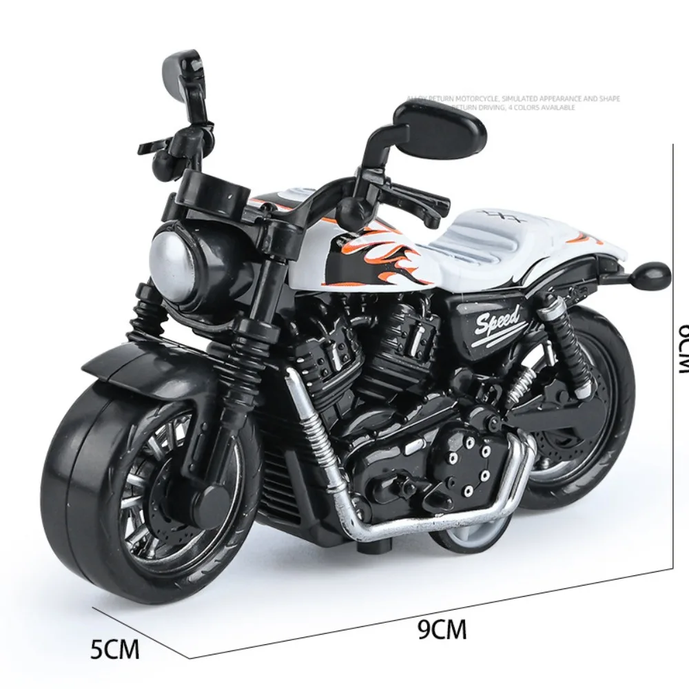 Gift Alloy Pullback Car Retro Style Movable Cake Decoration Simulation Modeling Motorcycle Model