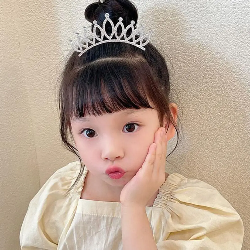 Elegant Sweet Style Hairpin Children Rhinestone Hairpin Children Girls Hair Comb Crystal Crowns Princess Tiaras Hair Accessories