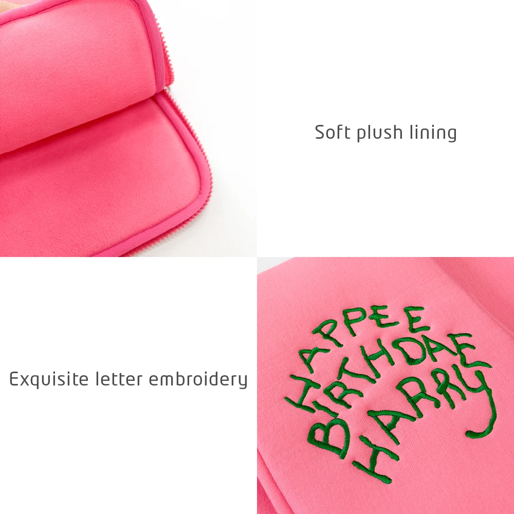 Cute Laptop Sleeve Bag Tablet Case For 9.7 11 13 14 15.6 16Inch For MacBook Air Pro Xiaomi Dell Acer Notebook Computer Case，Pink