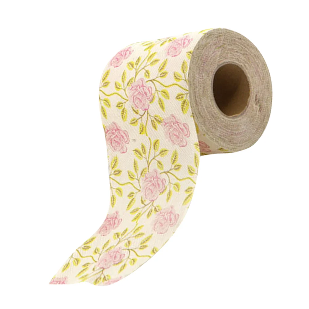 Toallas de papel impresas de papel higiénico de lujo para viaje decorativo de pulpa de bambú de baño