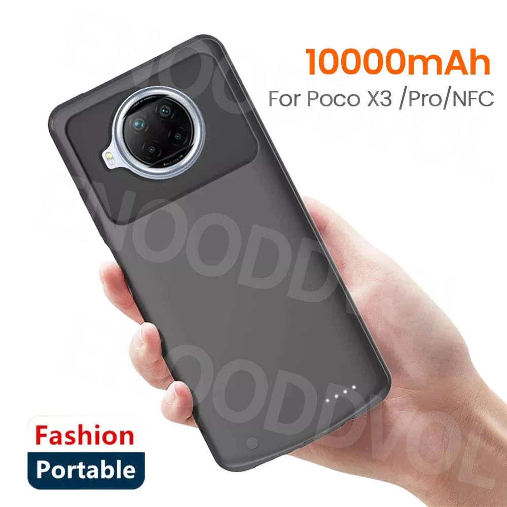 10000mAh Battery Case for Poco X3 Pro External Battery Charger Portable Power Bank Battery Charging Cover For Xiaomi Poco X3 NFC