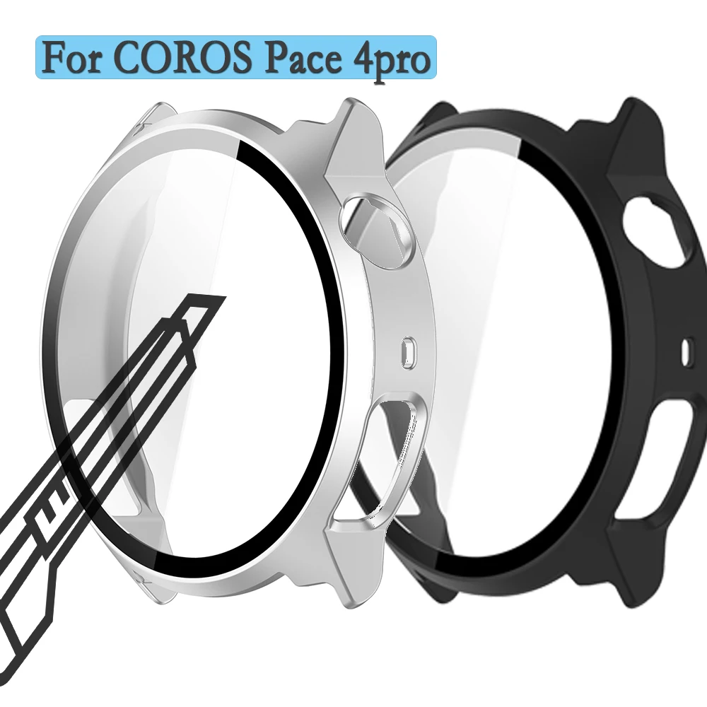 For COROS Pace 4pro Shell 2-in-1 Watch Case+Tempered Glass Hard PC Full Coverage Watch Protection For COROS Pace 4pro