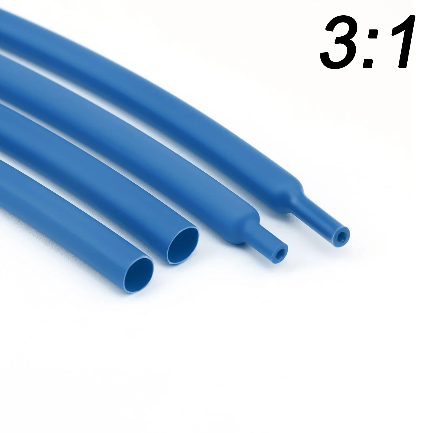 A Roll Blue 3:1 Ratio Heat Shrink Tubing Φ1.6mm to Φ32m Dual Wall Adhesive Lined Shrinkable Wire Wrap Tube Waterproof Sleeves