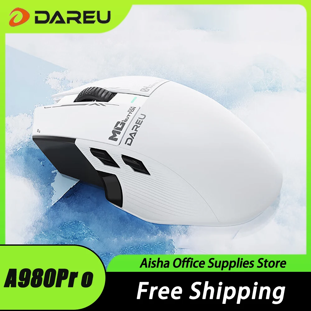 

Dareu A980Pro Max Wireless Mouse TFT Screen Three Mode PAW3395 Sensor Low Latency Nearlink Gaming Mouse Magnesium Alloy Key Mac