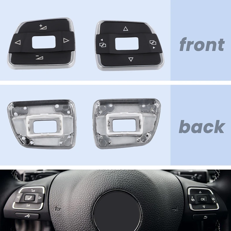 Multifunction Steering Wheel Button Cover For VW Passat B7 Variant R-Line Sharan 2011-2015 56D959538A 56D959537B