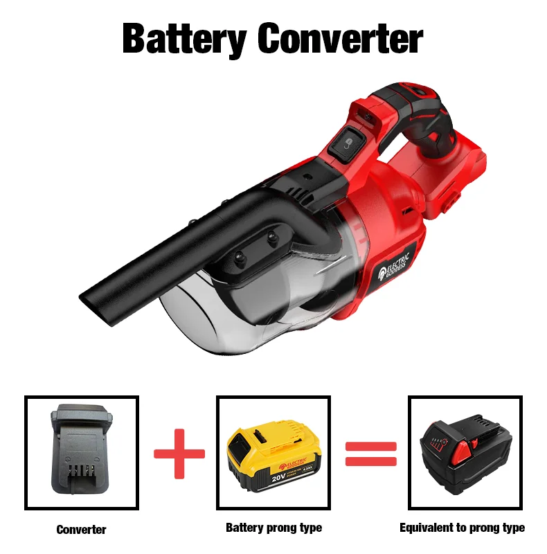 Dea elettrica Cordless Brushless Aspirapolvere portatile Pavimento/Tappeto/Auto/Peli di Animali Domestici Per Milwaukee 20V Batteria ﻿ ﻿ PIN PIN PIN perni