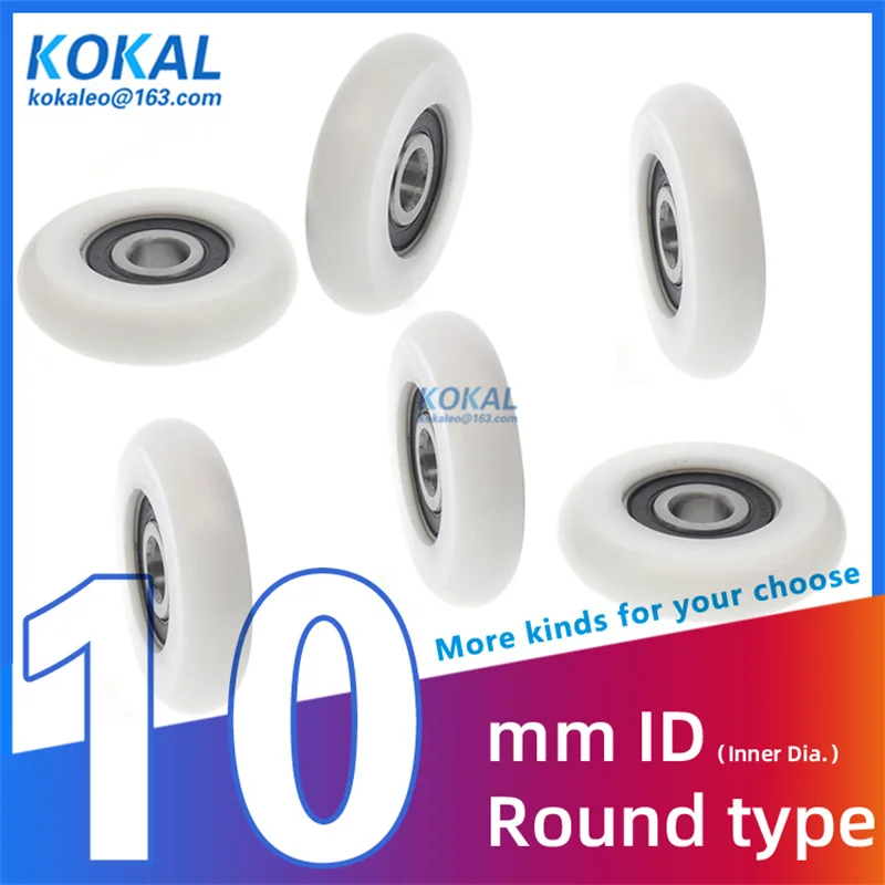 [Rd10] 6000/6900/62800/62900 ball bearing coated with POM PA plastic Round type all kinds pulley wheel for machine DIY furnitue