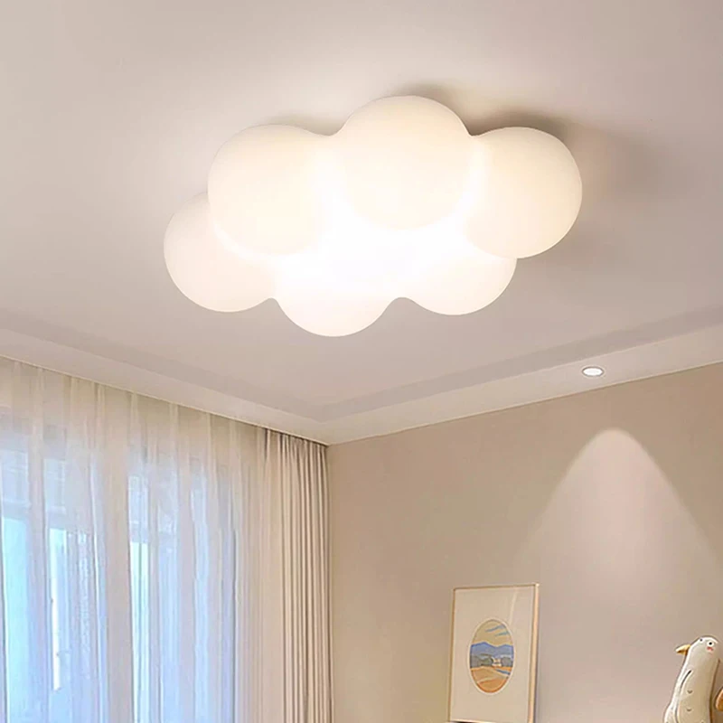Cloud Ceiling Lights Children's Room Boys Girls Bedroom Lamp LED Minimalist Modern Cream Style Nursery Baby Room Ceiling Lamps