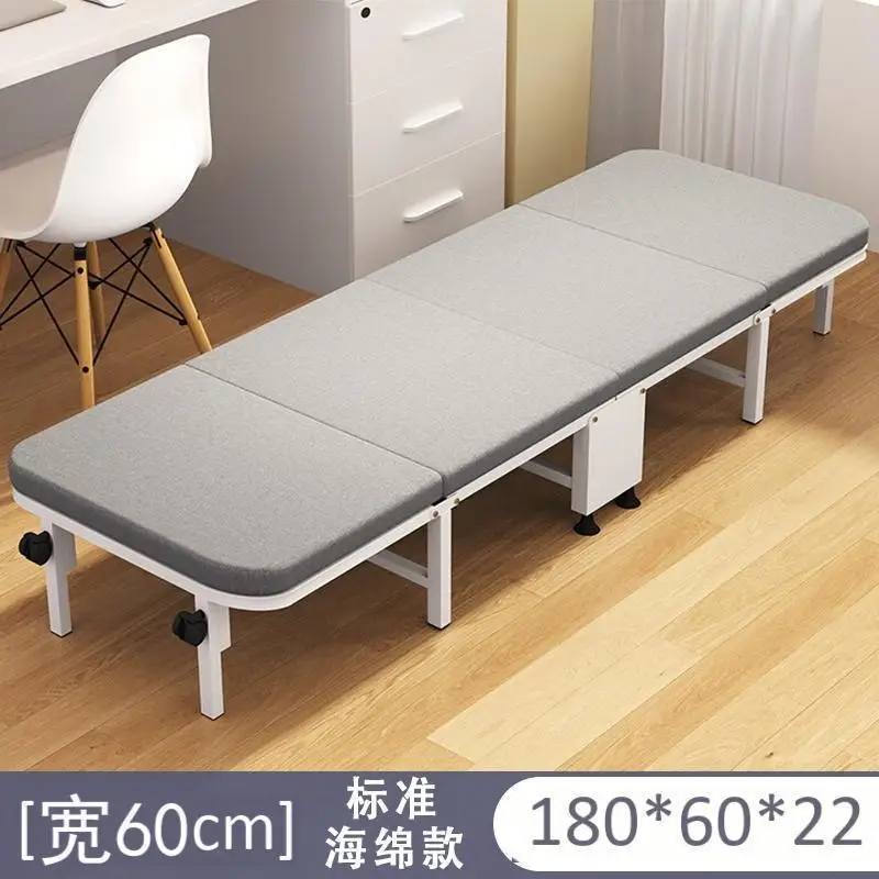 Manufacturer wholesale single folding bed office lunch break household folding escort camp bed lunch break folding