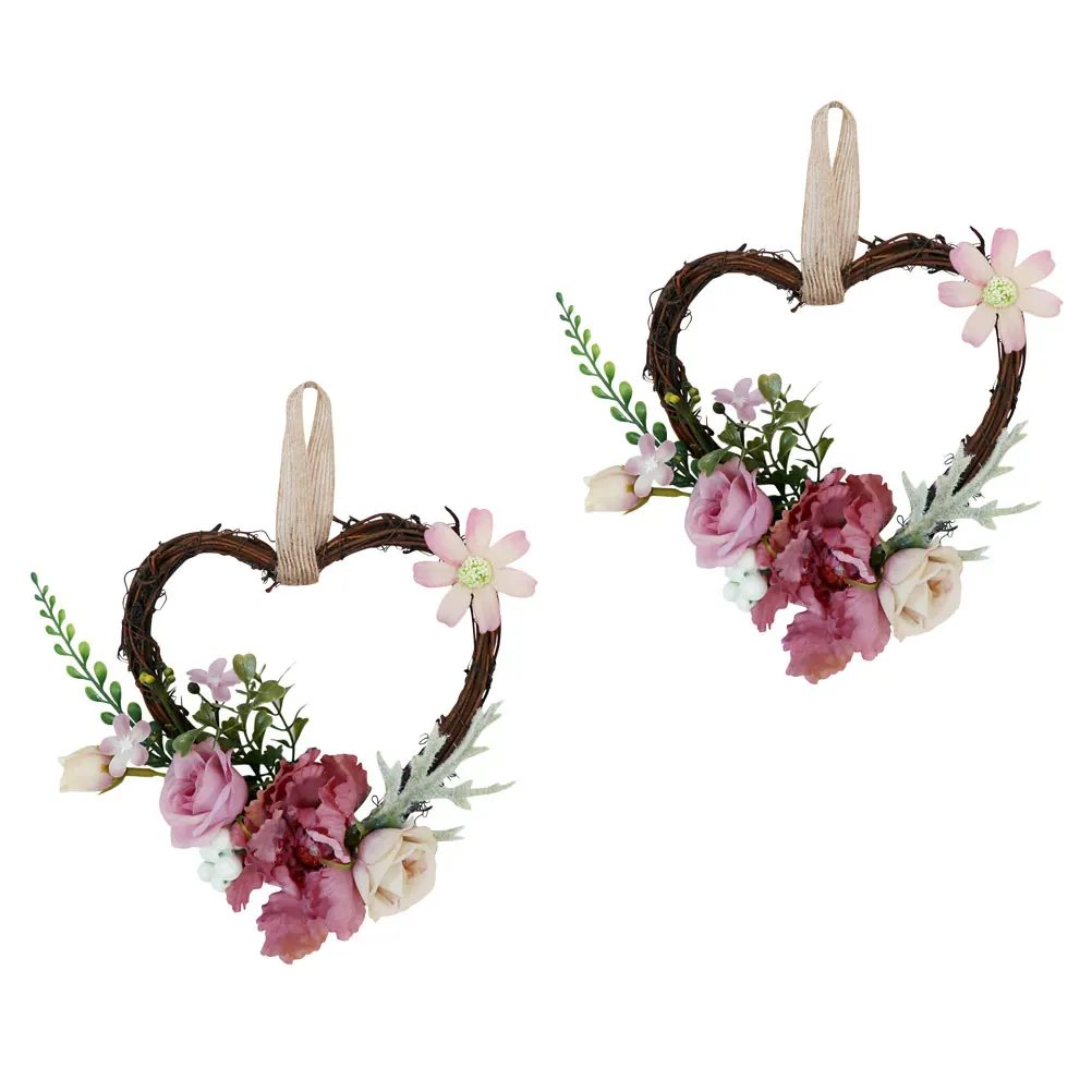 

2 Pcs Wall Hanging Decoration Shaped QualityPlants Wall Hanging Decor Shopwindow Front Door Spring Photo Prop