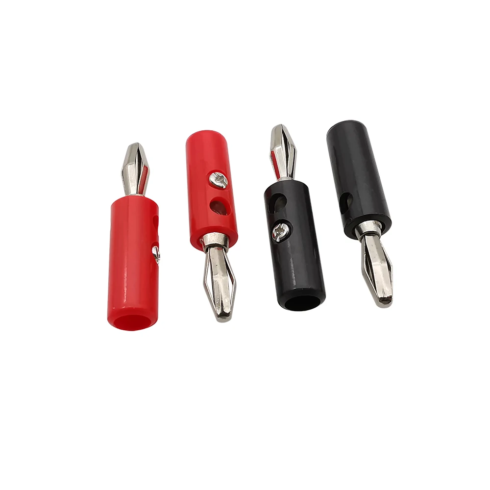 10Pairs Binding Post Socket Female Terminals 4mm Banana Plug Male Connector Screw Terminal Posts Audio Speaker Adapter Red Black