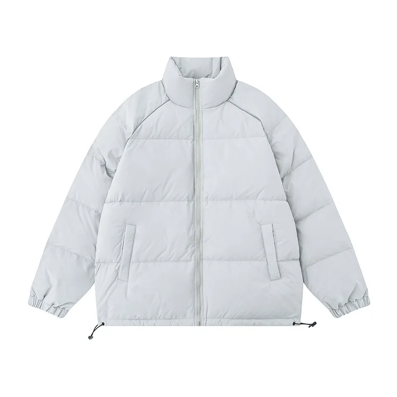 Chaqueta de plumón de pato blanco para hombre, abrigo grueso de cuello alto, Color sólido, cómodo, versión coreana, Otoño e Invierno