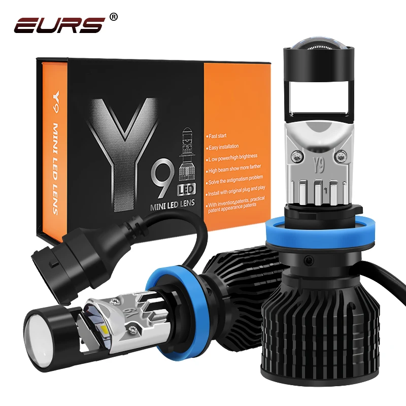 

EURS H7 H11 LED Projector Lens Car Headlights H8 H9 9005 BB3 9006 HB4 Automobiles Bulb 16000LM Conversion Kit Auto Headlamp 12V