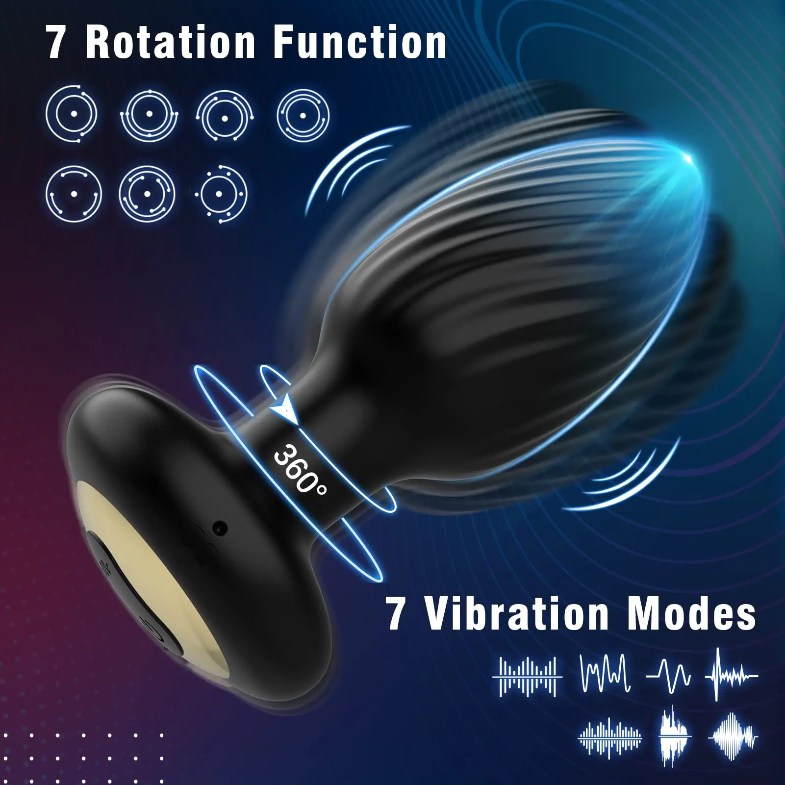 360 Remote Control Rotating Plugue Anal Vibrador Dildo Silicone Prostate Massager Anal Butt Plug Dilator Sex Toys For Women Men