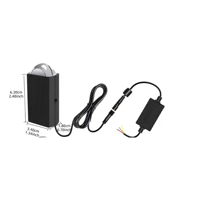 Stablize 2X Car LED 15MM Grille Light Spotlight 12-30V Low High Projector Lens 38W Motorcycle Dual Color Driving Light