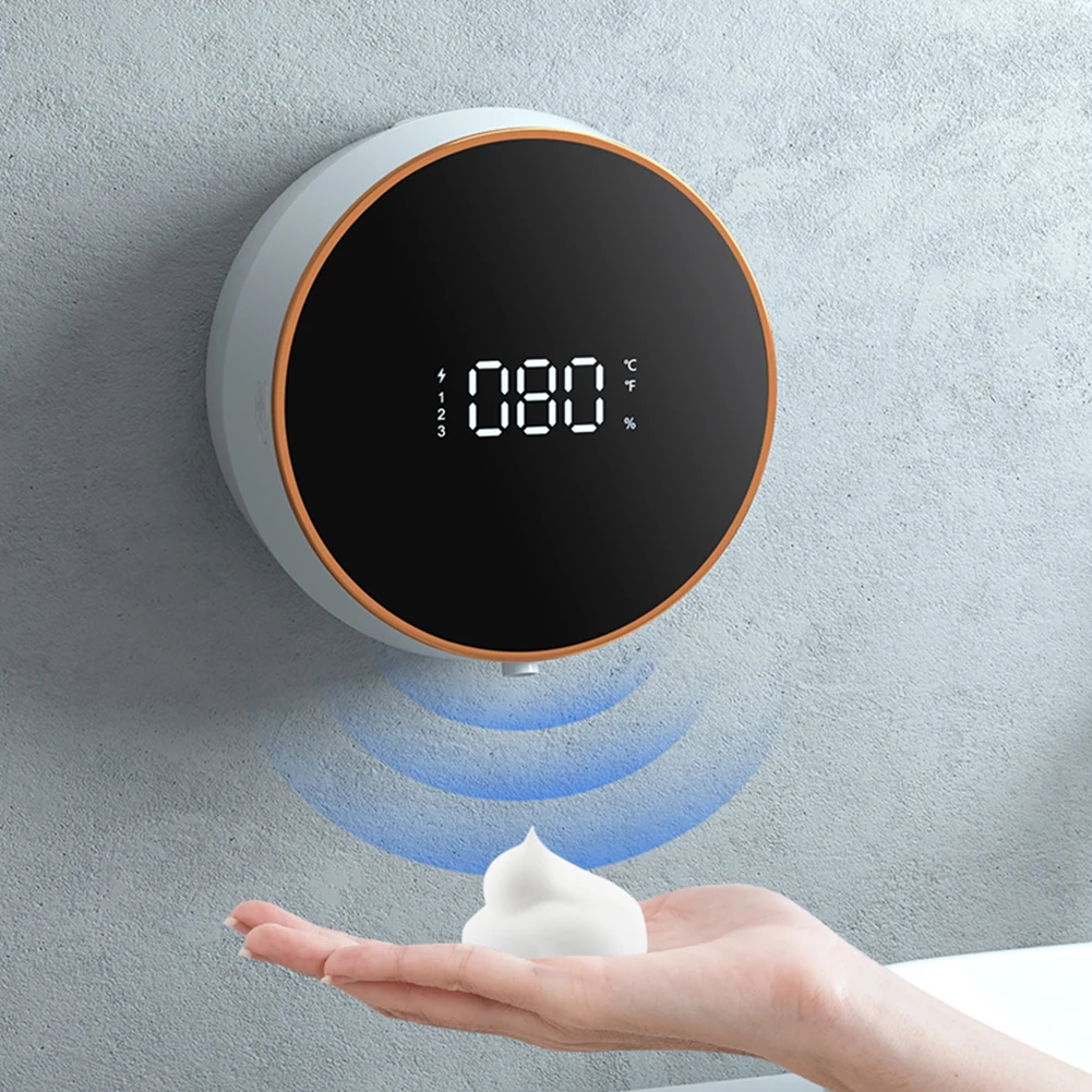 Touchless Automatic Soap Dispenser 300ML Wall Mount Design with Adjustable Foam Levels Great for Hygiene in Various Spaces