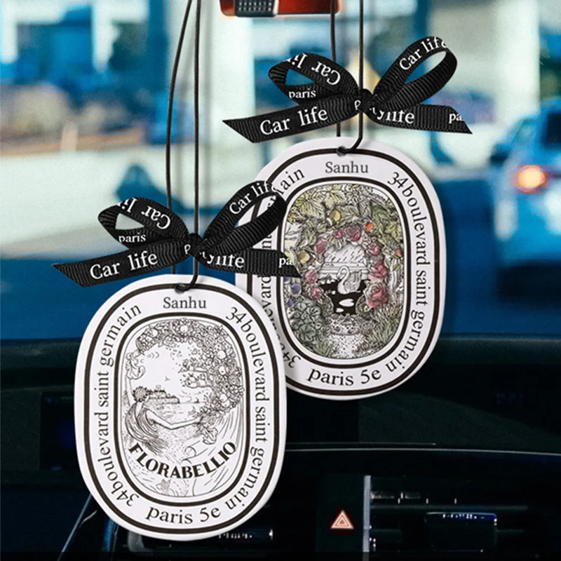 2PCS Car Fragrance Long-lasting Fresh Cars Fragrance Pendant Car Perfume Hanging Accessories Fragrances Sheet