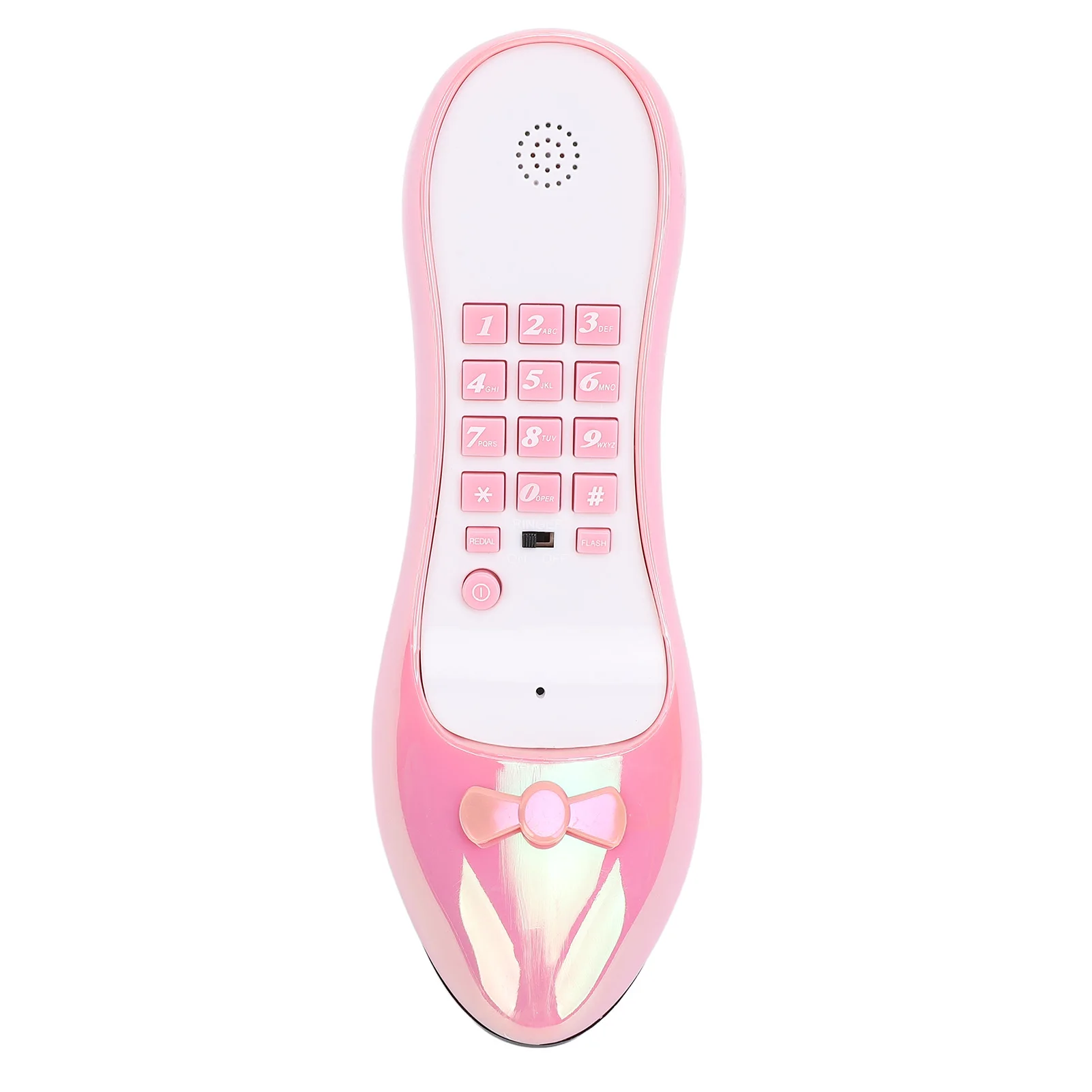 هاتف أرضي سلكي لسطح المكتب بكعب عالٍ على شكل حذاء هاتف سلكي مع وظيفة تخزين الأرقام لمكتب الفندق المنزلي